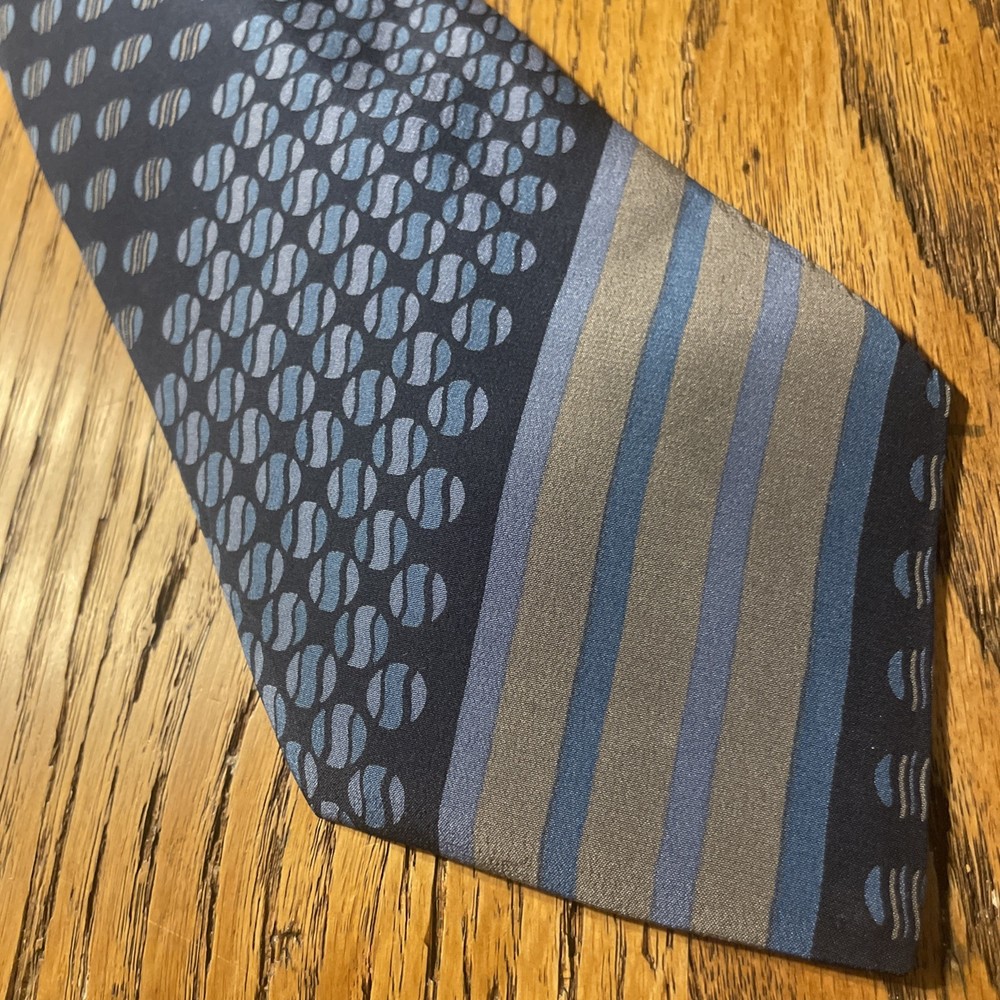 Vintage EUC 60s 70s Erredieci Wachtler Silk Wide Tie Mod Disco Geometric Italy