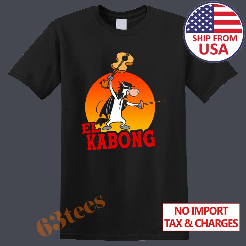 El Kabong Cartoon Men's Black Size S to 5XL