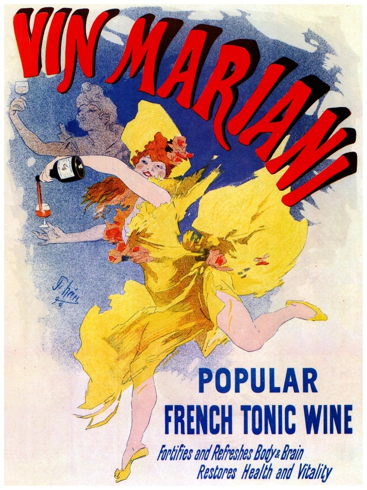 Decor Poster. FIne Vin-Mariani French Tonic Ad. Graphic Art Design Art. 1502