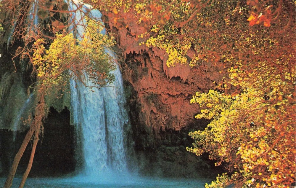 Havasu Falls Waterfall near Grand Canyon in Arizona AZ - Postcard