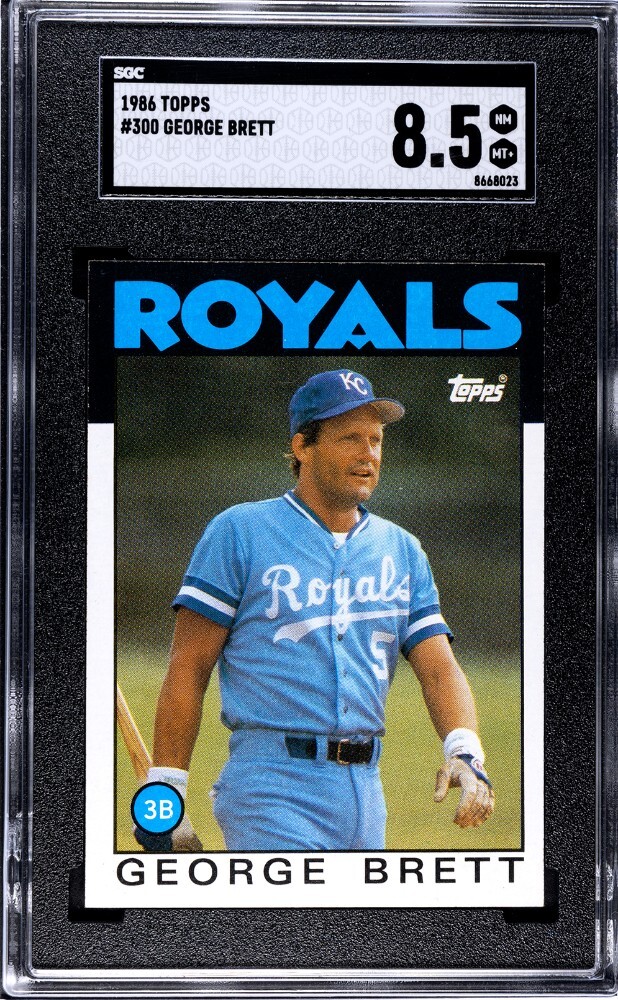1986 Topps - George Brett #300 Graded SGC 8.5 Near Mint/Mint +