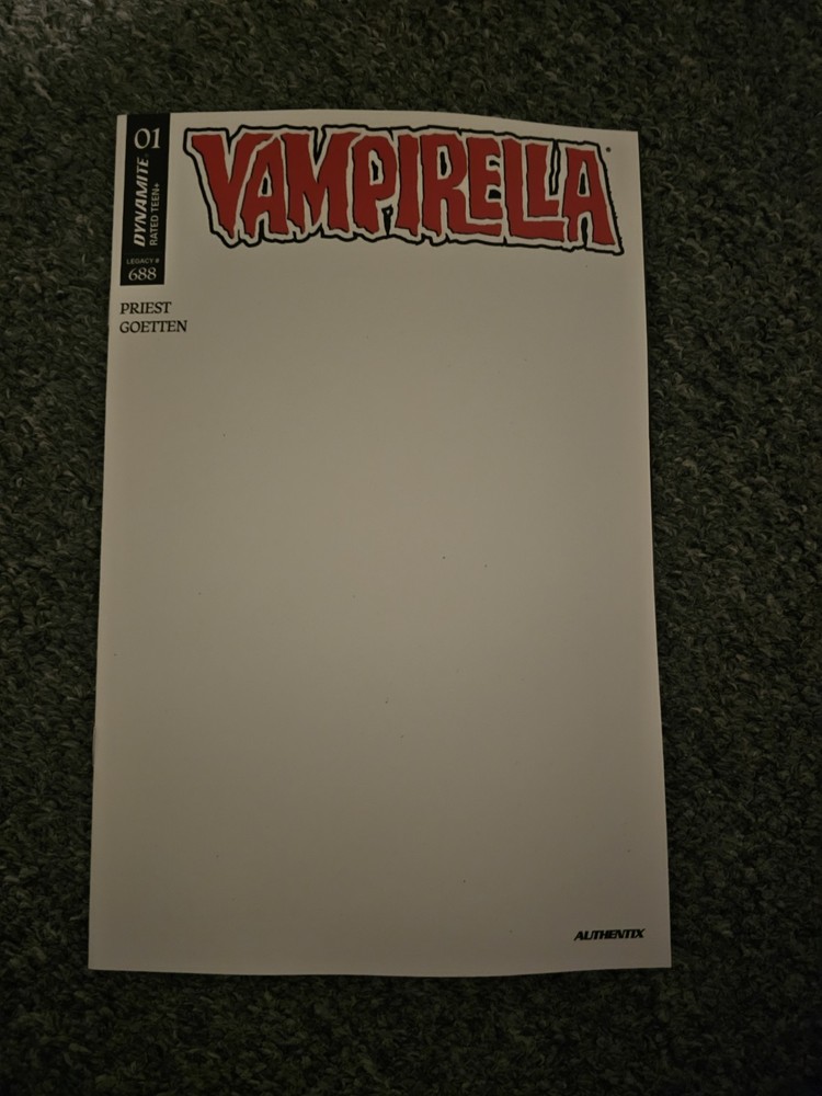 Vampirella (2026) #1 Cover F Blank Authentix NM