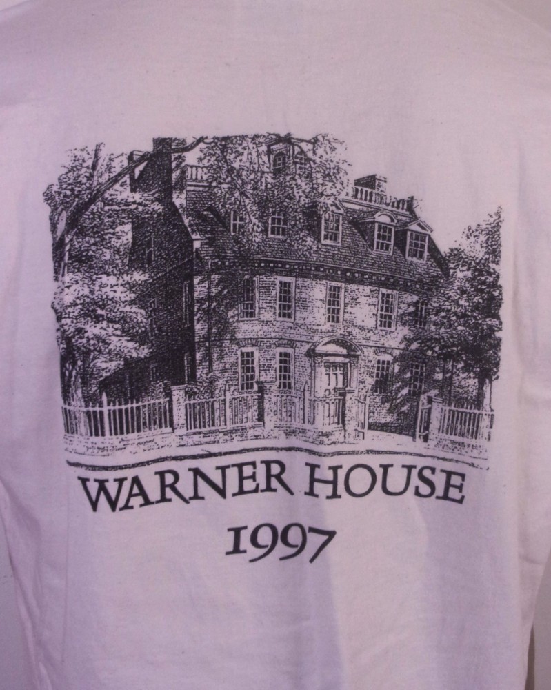 vintage 90s Warner House 1997 T-Shirt Strawbery Banke Archaeology SZ L