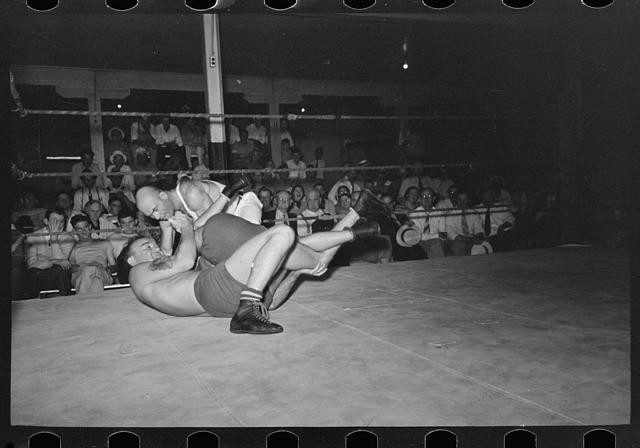 Photo:Sikeston Missouri 1938 American Legion Wrestling Match Photo