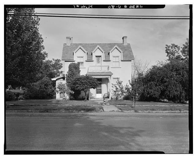 Historic American Building 1900s Victorian House Front Exterior Trees