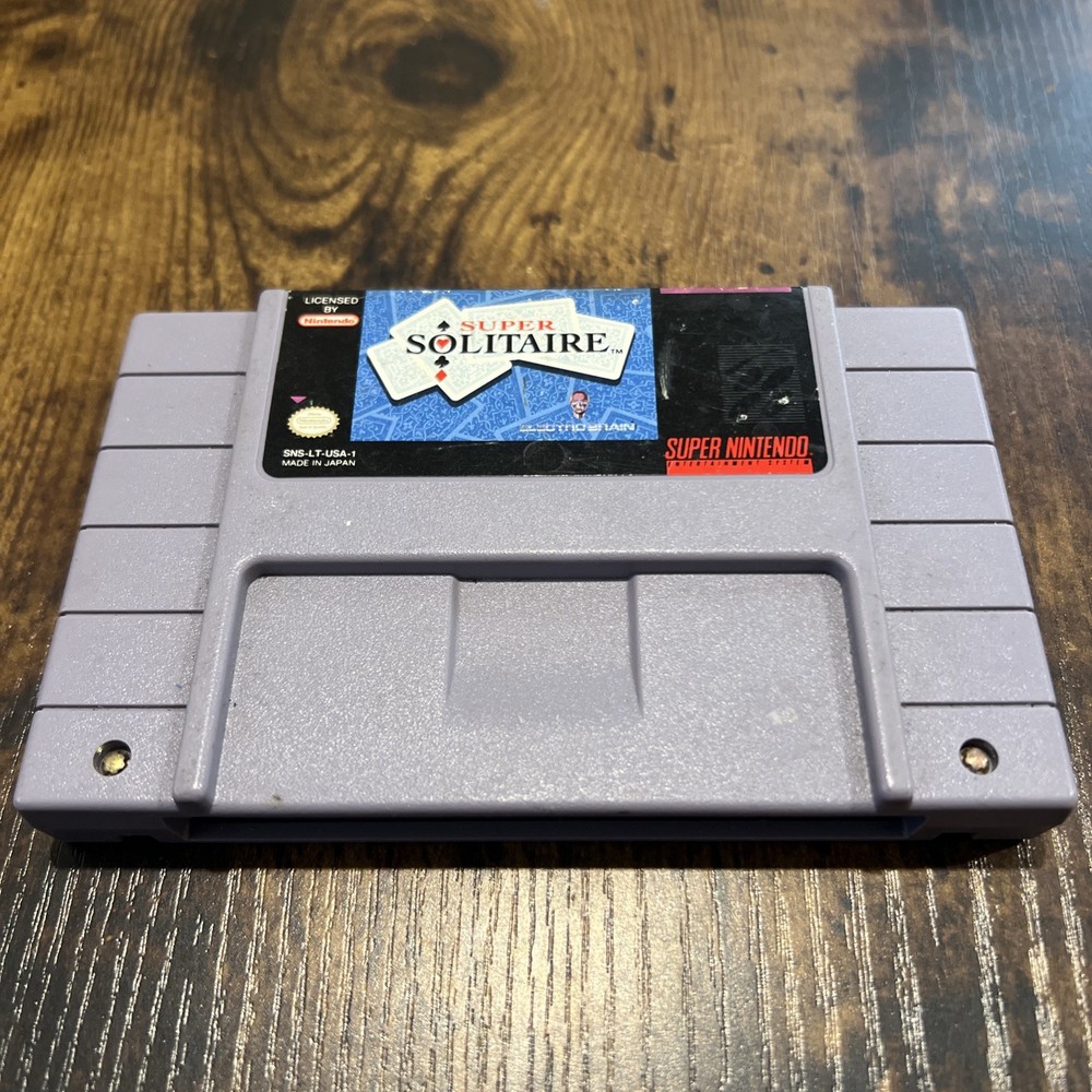 Snes Super Solitaire Hand Polished Contacts Tested Guaranteed