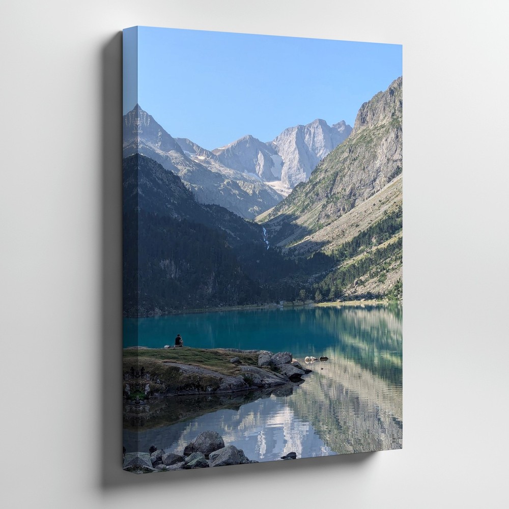 Mountain Lake Reflection Scenic Landscape Canvas Wall Art Nature Wall Home Decor