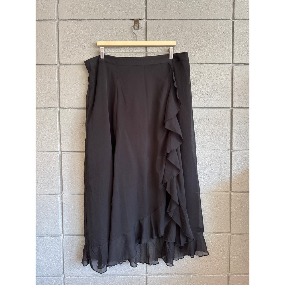 Old Navy High-Waisted Ruffled Chiffon Maxi Skirt size 2X