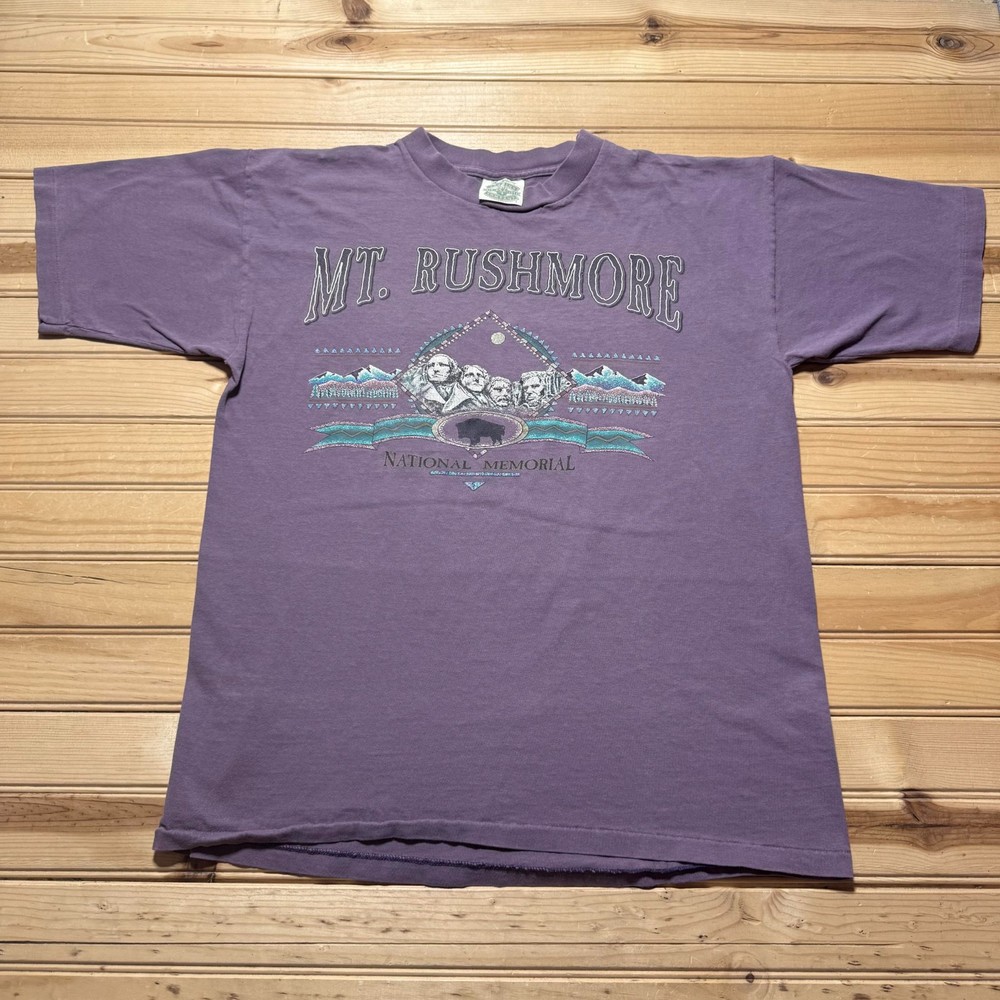 Vintage 90s Mt Rushmore National Memorial South Dakota Souvenir Shirt Size Large