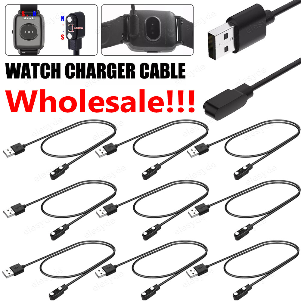 2-Pin USB Magnetic Charger Cable for Smart Watches 2.84mm Lot