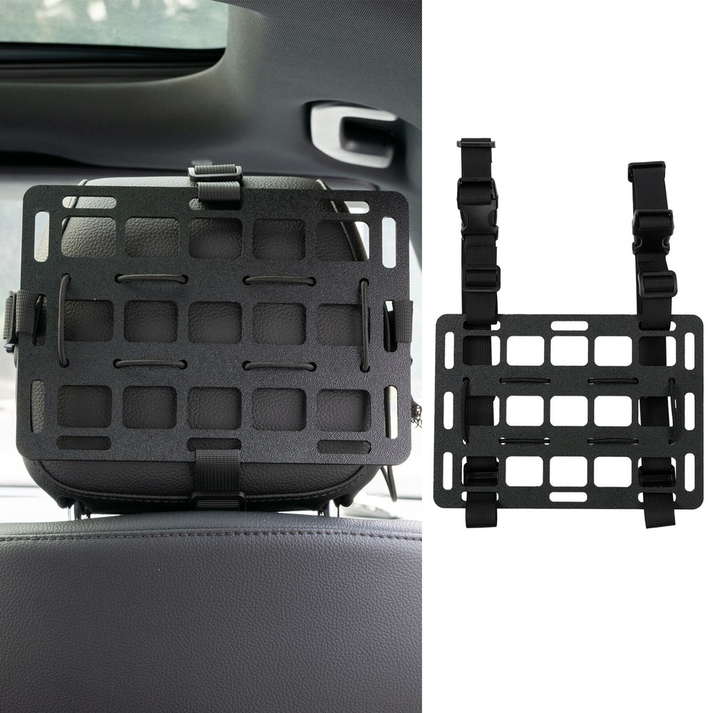 Tactical Rigid MOLLE Panel Car Van Truck Seat Headrest Back Storage Organizer &