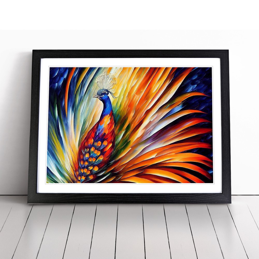 Peacock Vol.1 Abstract Wall Art Print Framed Canvas Picture Poster Decor