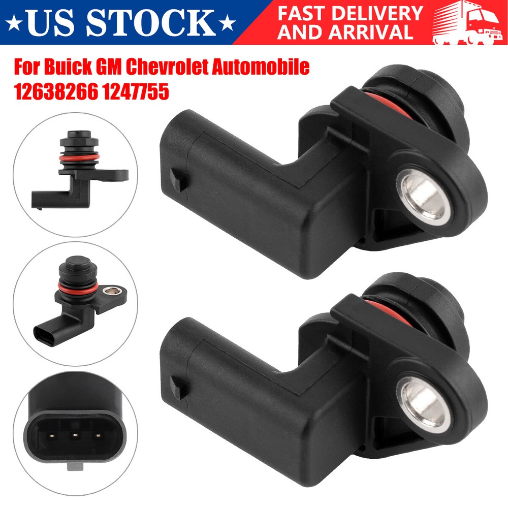 2 Camshaft Position Sensors 12638266 1247756 for Chevy Buick Cadillac GM