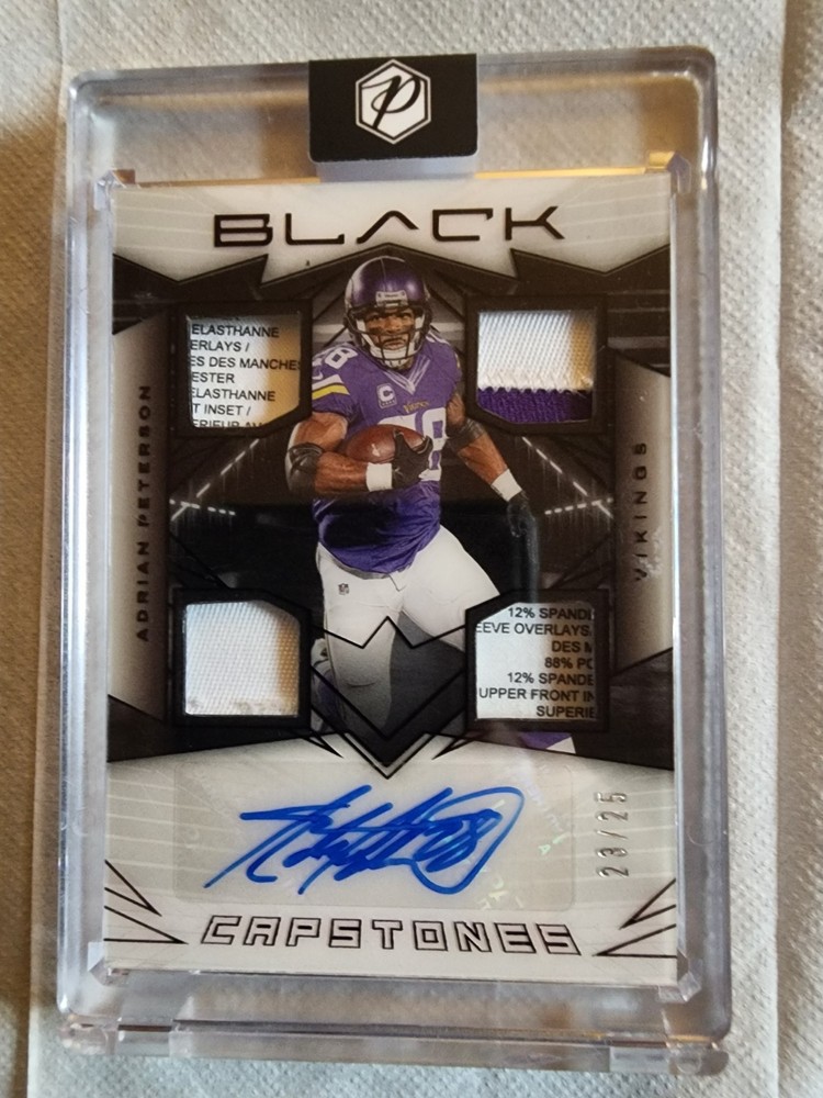 2024 Panini Black - Capstones Adrian Peterson #CAP-2 23/25 (AU)