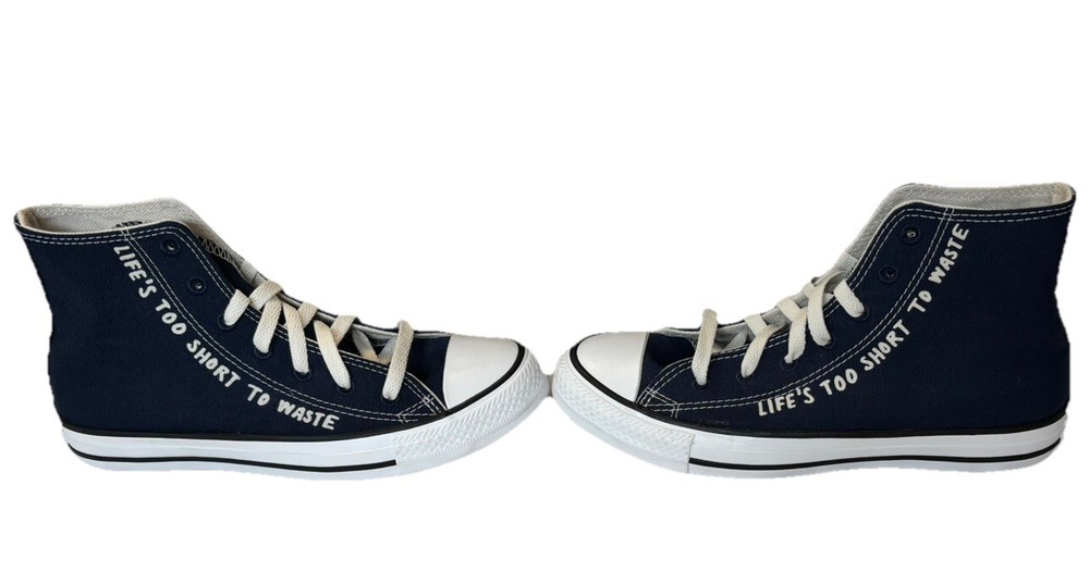 Converse Allstar Renew Blue ‘Life's Too Short To Waste’ Hi Top Women’s 7 New