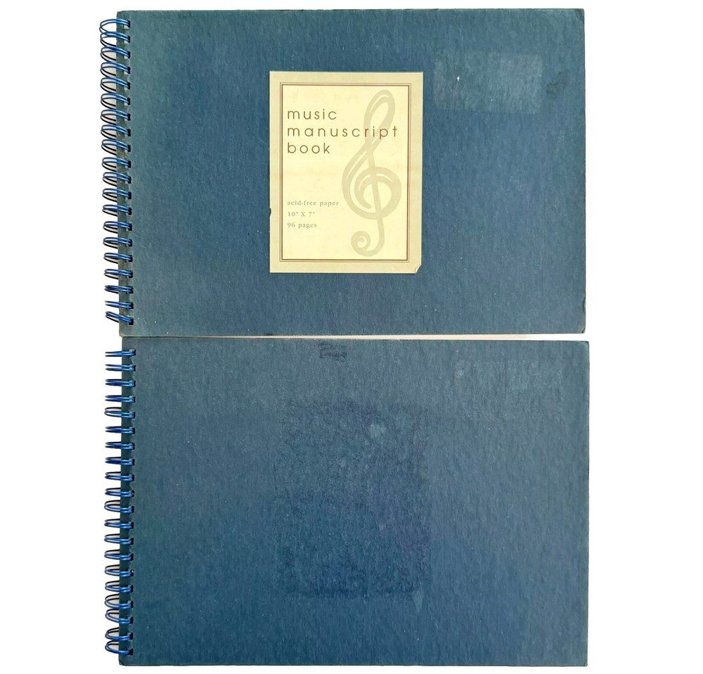 Music Manuscript Books Unused Acid Free Paper Lot Of 2 Vintage 10 x 7 DWLL-image