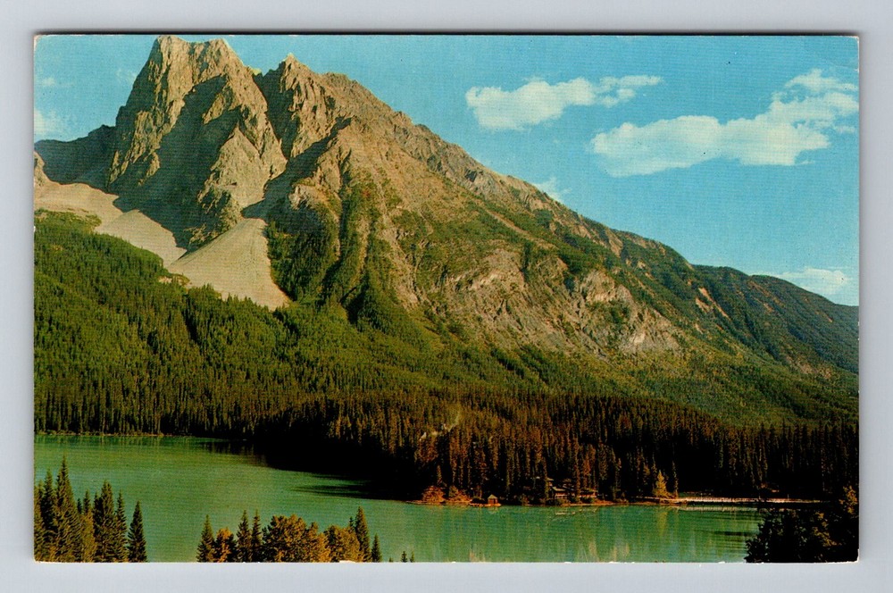 Canada- Alberta Banff Nat'l Park Mt Burgess Emerald Lake Lodges Vintage Postcard