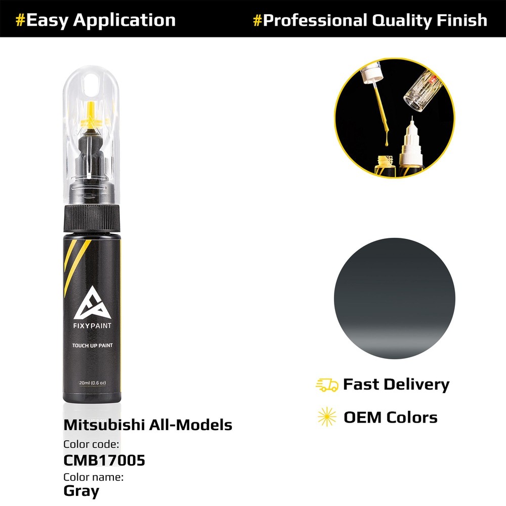 Touch up Paint for Mitsubishi Code: CMB17005 Gray Easy Apply Scratch Repair