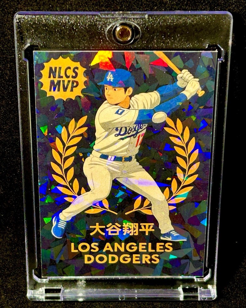 Shohei Ohtani Anime Sport Manga Swag Cartoon Black Refractor- Dodgers - NLCS MVP