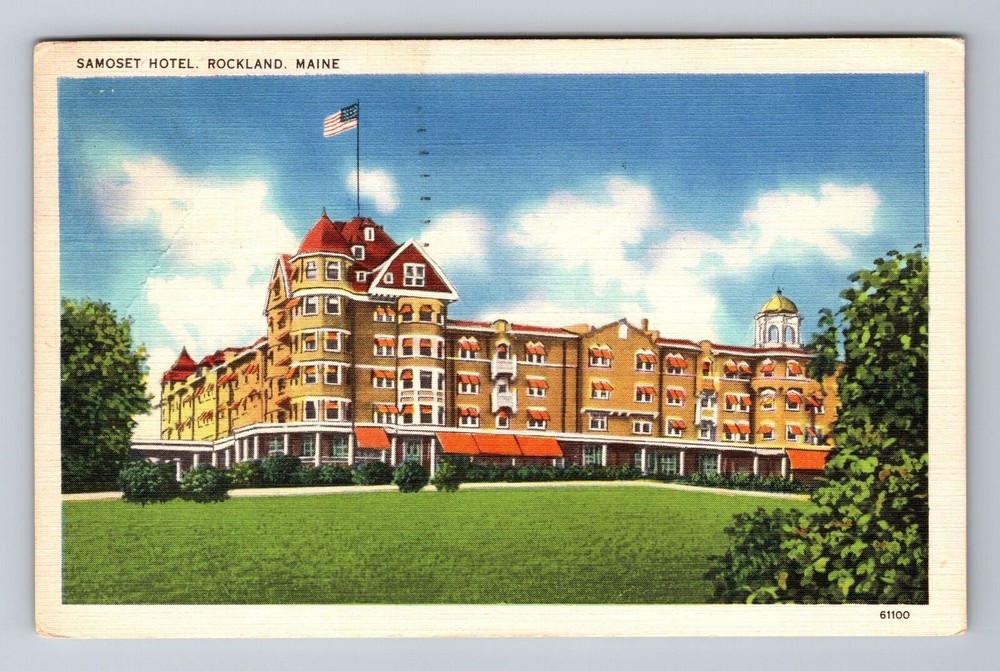 Rockland ME-Maine, Samoset Hotel, Advertising Vintage Postcard