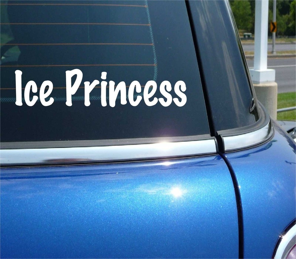 Ice Princess Skate Funny Decal Sticker for Car or Wall Art