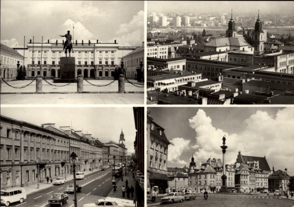 RPPC Warsaw Poland view vintage postcard v263