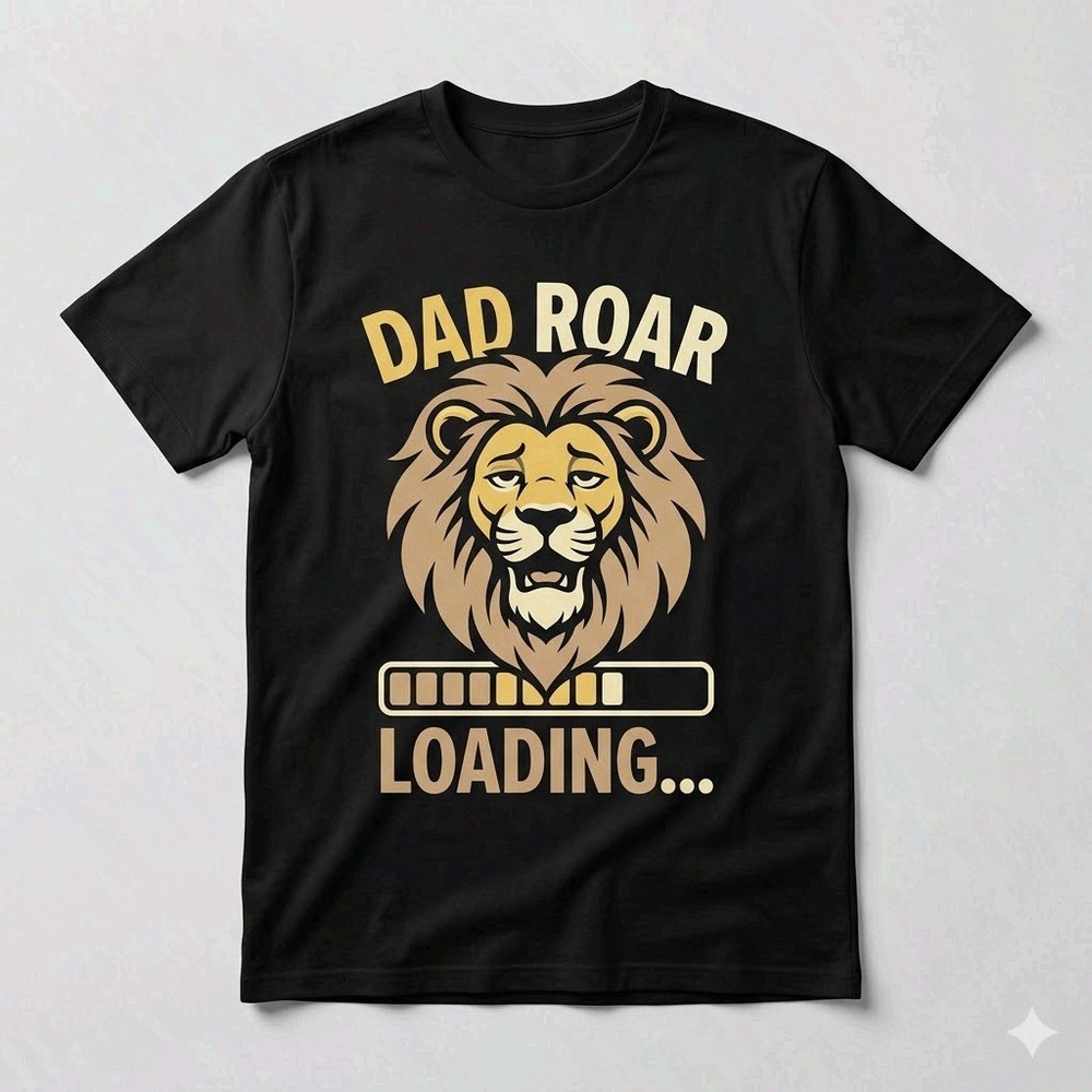 Lion Dad Roar Loading Shirt Funny Father's Day Gift For Dad Tee