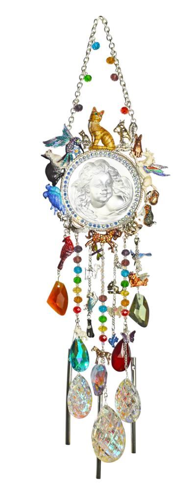 KIRKS FOLLY Sterling Silvertone Rainbow Bridge Angel Wind Chime