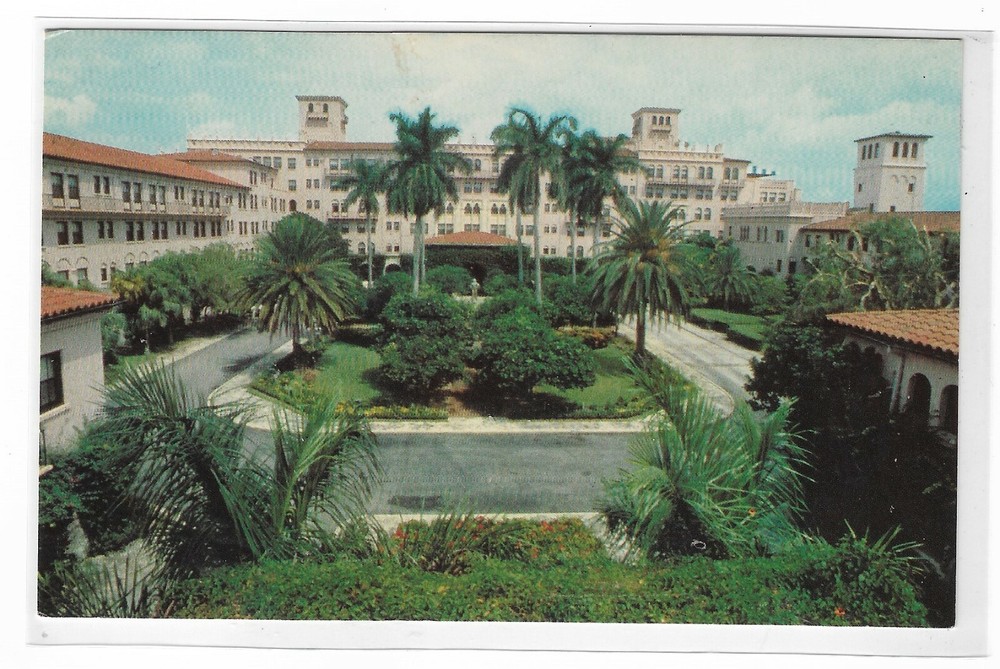 VTG Postcard Between Palm Beach & Miami is The Boca Raton Hotel & Club, FL