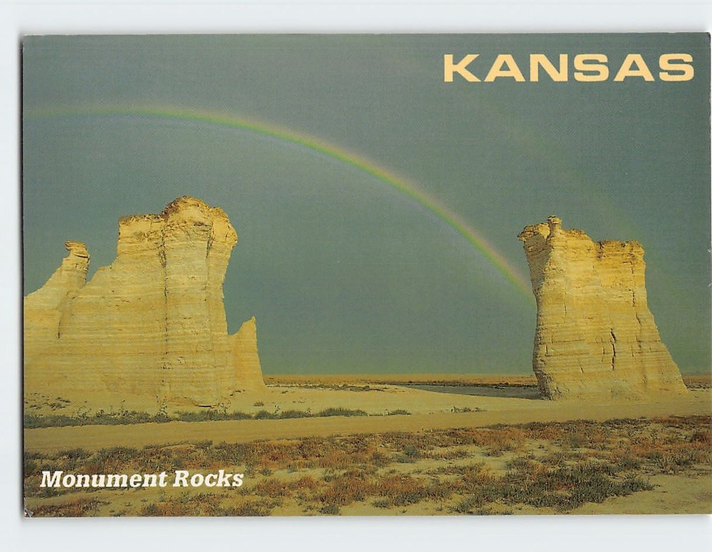Postcard Monument Rocks Kansas USA