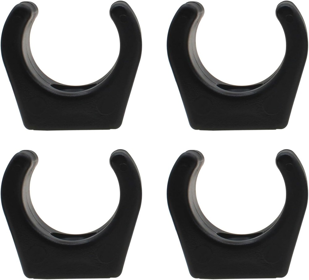 4PCS Boat Hook Holder Nylon Boat Ladder Clip Black Paddle Stowage Clamp for 7/8