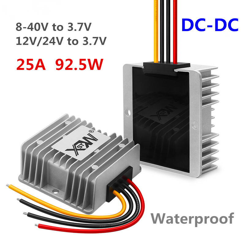 8-40V to 3.7V 25A 92.5W Waterproof DC-DC Step-Down Converter Module