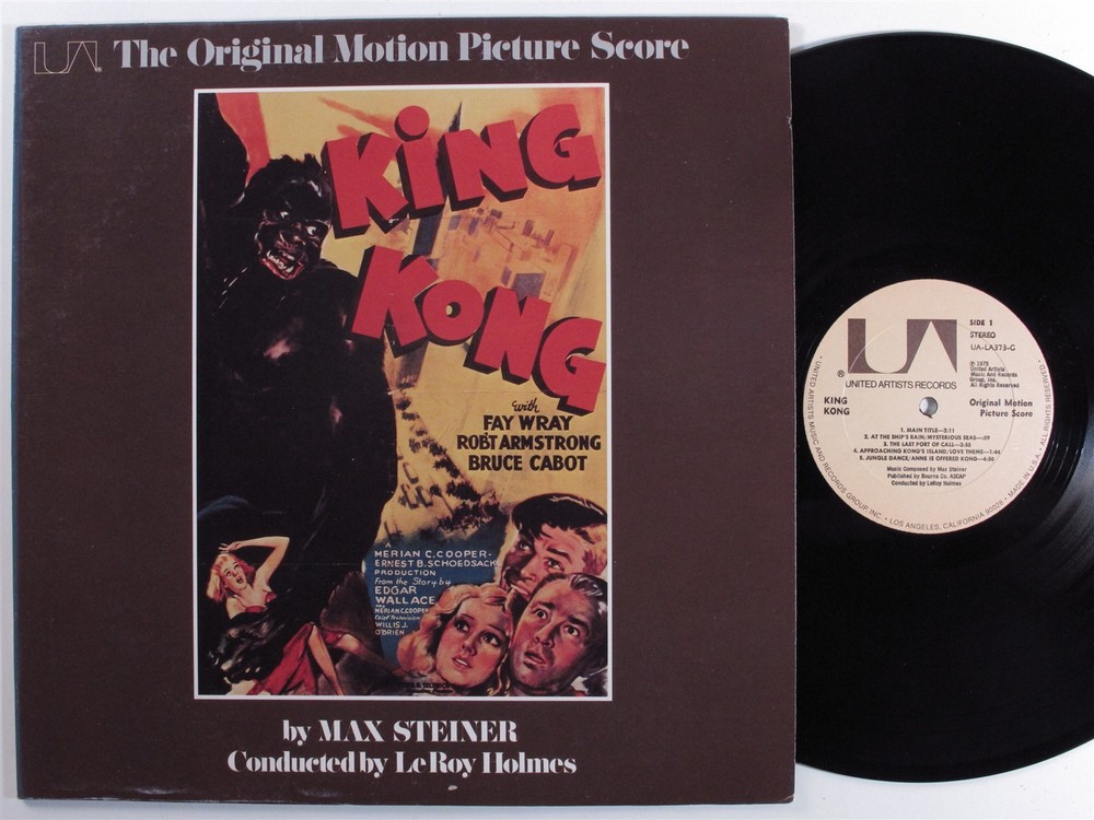 KING KONG OST Max Steiner UNITED ARTISTS UA-LA373-G LP VG++ c