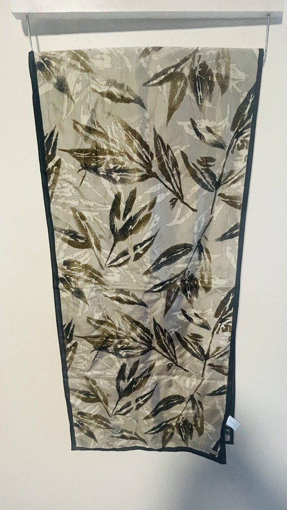 Perry Ellis Vintage Silk Rectangle Abstract Art Scarf with Tag-image