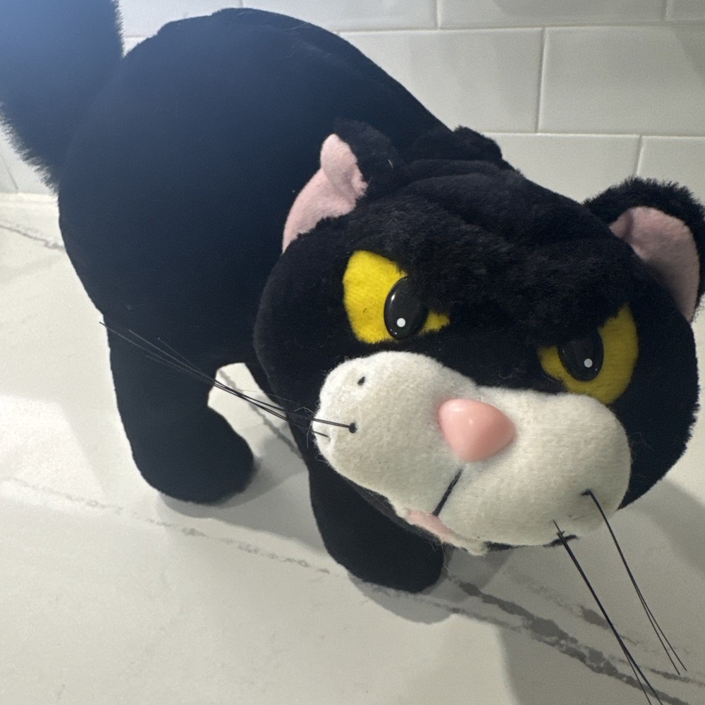 1994 Gibson Greetings Plush Fraidy Black Cat Scream Meow Halloween Working Sound
