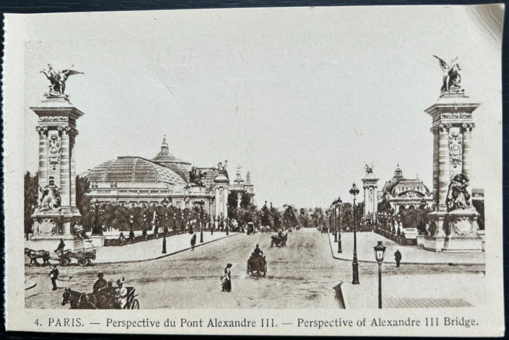 Antique postcard: Alexander III Bridge, Paris, pre-1907, very good condition