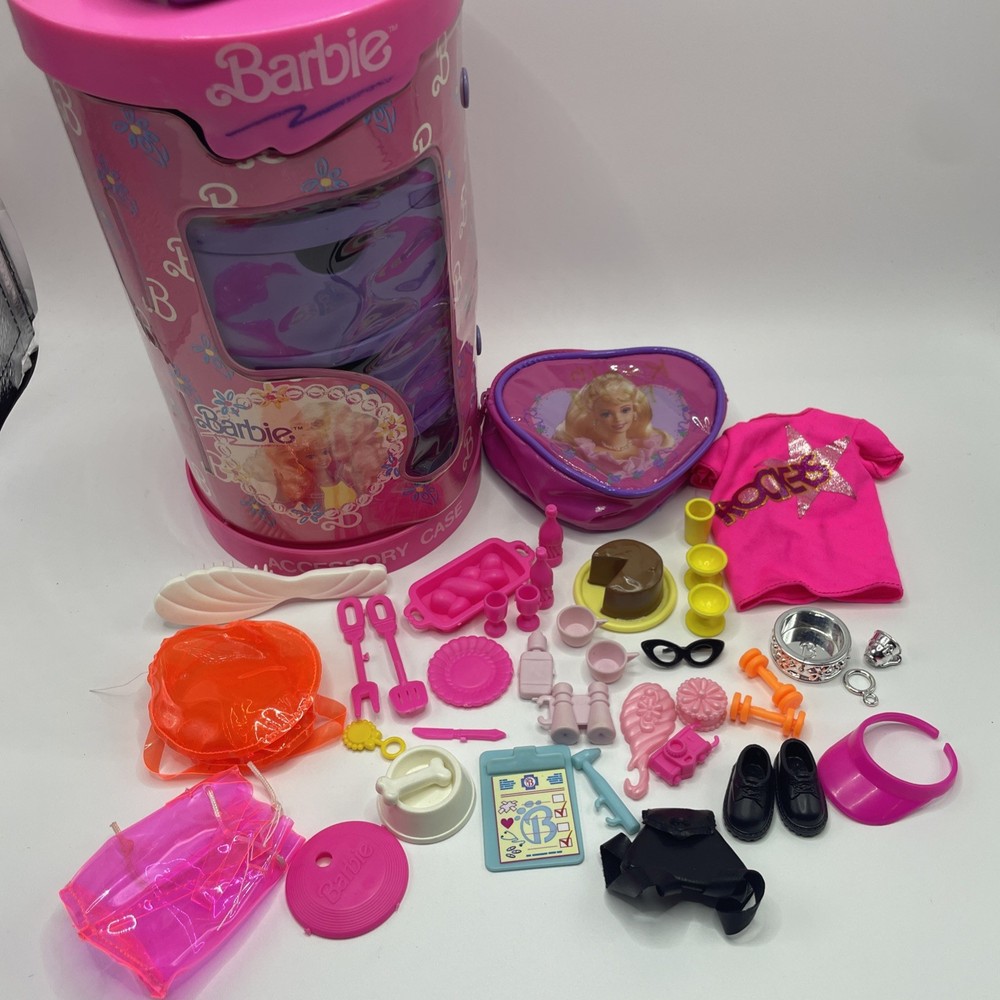 LOT of Vintage Mattel Barbie Accessory Case with drawers and Accessories