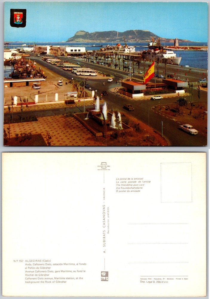Continental Algeciras Harbor Postcard