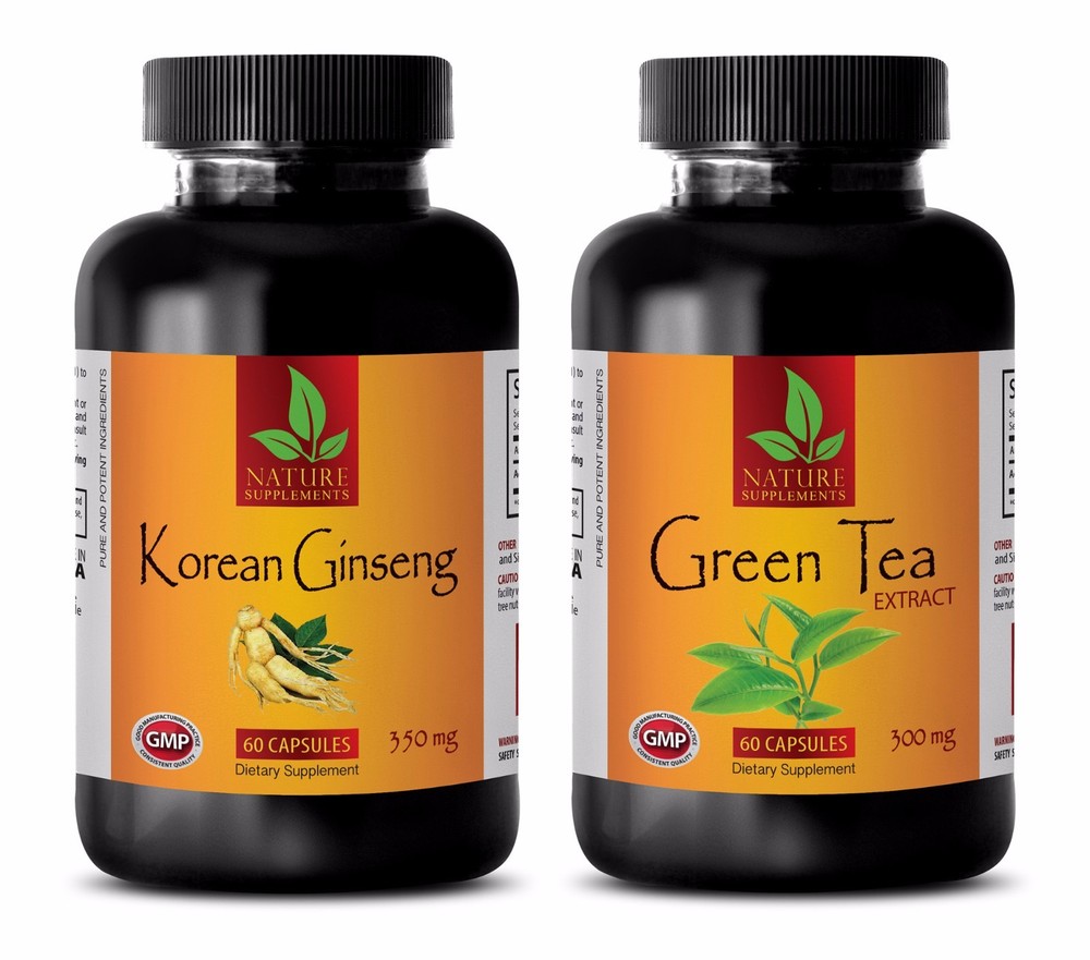 Libido herbal supplement - KOREAN GINSENG – GREEN TEA EXTRACT COMBO - red maca