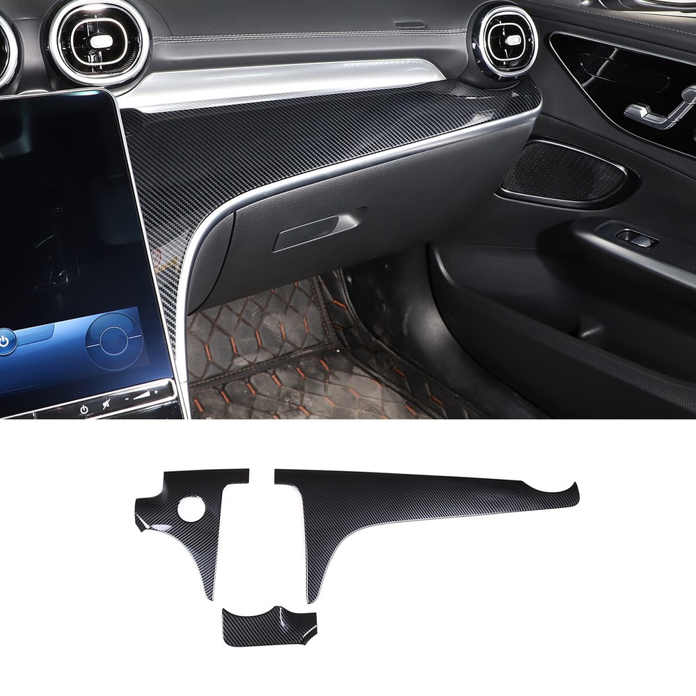 ABS Carbon Fiber Center Console Trim Cover for Mercedes C-Class W206 2022-2023-image