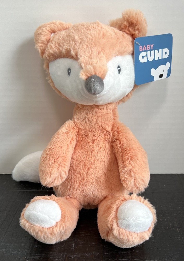 NEW Baby Gund Toothpick Fox RENARD 11” Stuffed Animal Plush White Orange/Peach