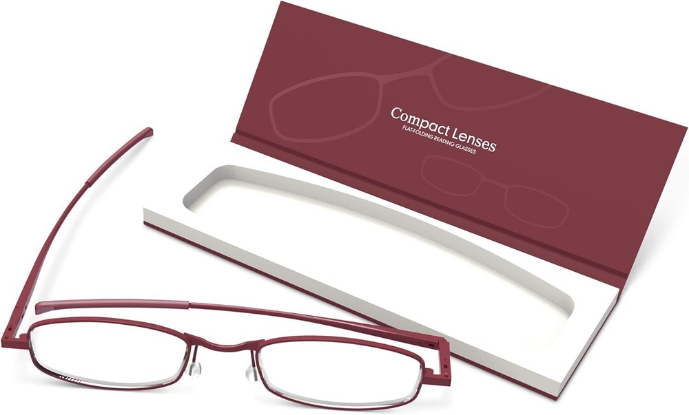 Compact Lenses Flat Folding-Reading Glasses-Port +2.0