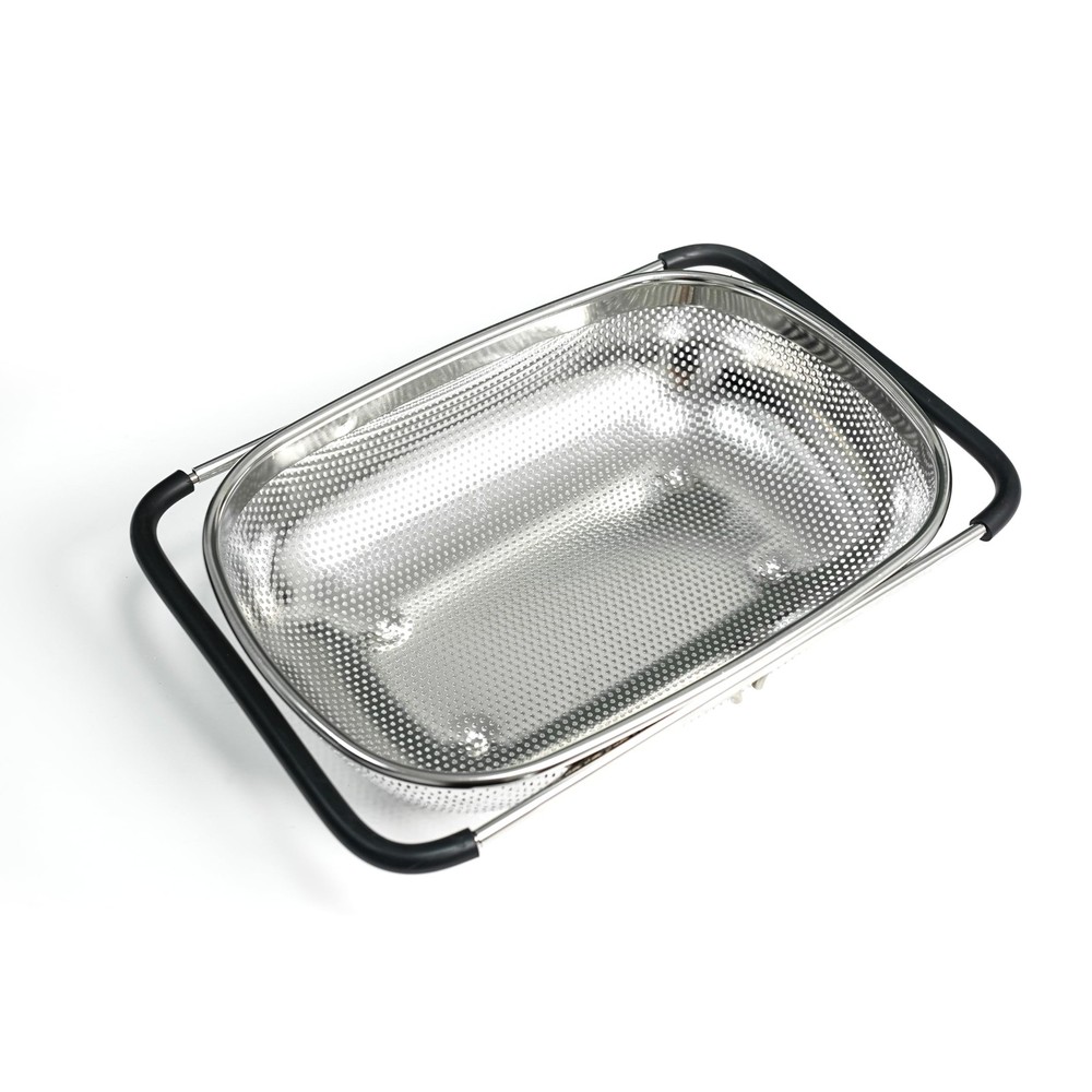 Over Sink Expandable Colander - Fine Mesh Strainer Basket with Extendable Han...