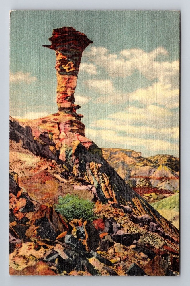Petrified Forest AZ-Arizona, Eagle Nest Rock, Antique, Vintage Souvenir Postcard