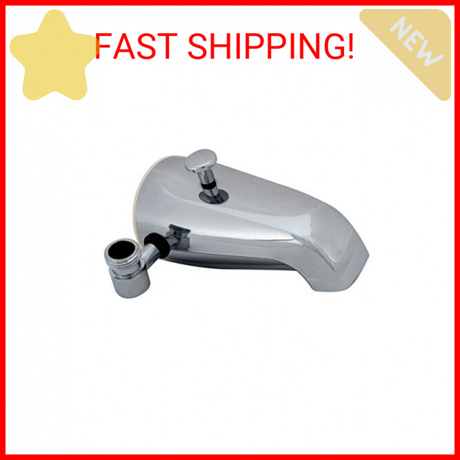 EZ-FLO 5-1/4 Inch Zinc Bath Tub Diverter Spout with Side Outlet, Chrome, 15087