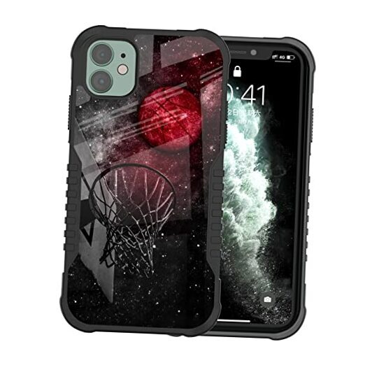 Compatible with iPhone 11 Case Basketball Universe Starry Sky Cool Design for