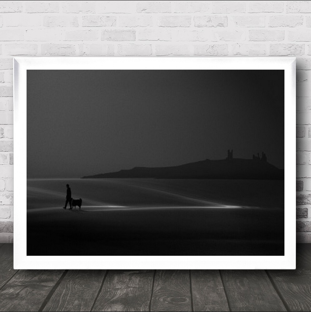 Still Moonlit To Dunstan burgh Creative Edit Edited Landscape Wall Art Print
