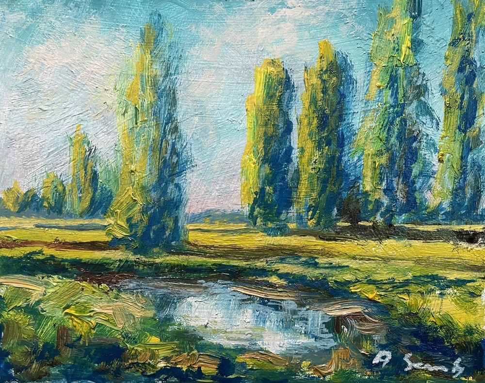Original Impressionist Landscape Oil Painting Canvas by Andrew Semberecki