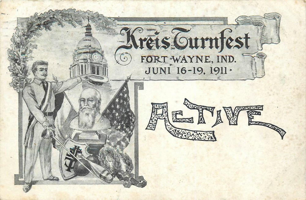 1911 Fort Wayne Indiana Kreis undivided Postcard 26-5230