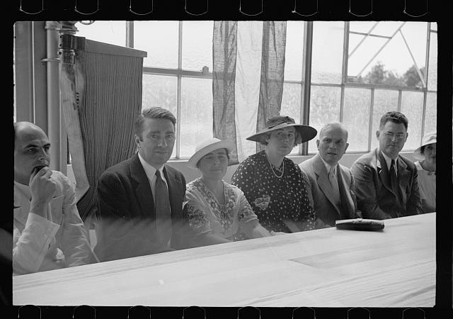 Photo:Highstown New Jersey Garment Factory Opening 1930s Men Women